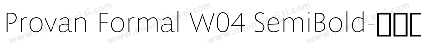Provan Formal W04 SemiBold字体转换